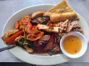 PET at Red Curry Vegan Kitchen in Flagstaff