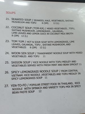 Soups  at Red Curry Vegan Kitchen in Flagstaff