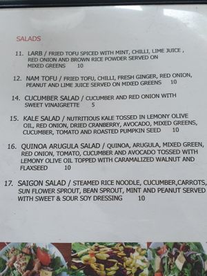 Salads  at Red Curry Vegan Kitchen in Flagstaff