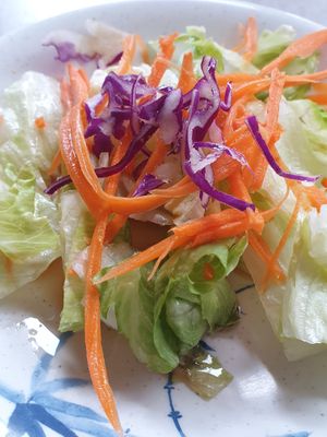 Free side salad with all mains  at Red Curry Vegan Kitchen in Flagstaff