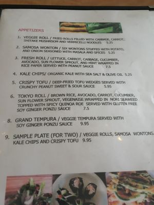Menu at Red Curry Vegan Kitchen in Flagstaff
