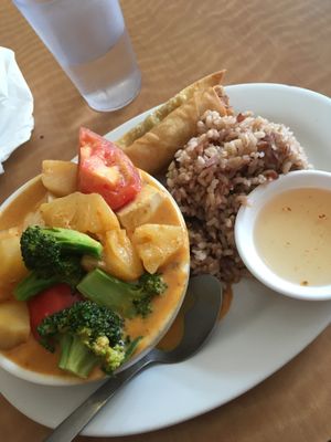 Pineapple curry at Red Curry Vegan Kitchen in Flagstaff