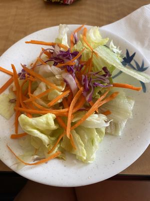 Starter salad at Red Curry Vegan Kitchen in Flagstaff