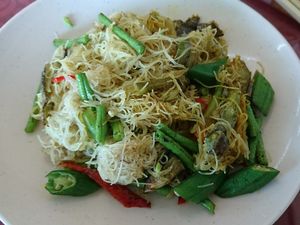 Veganized Fried Rice Vermicelli (w/curry powder) at You Yuen Vegetarian in Kota Kinabalu