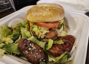 Vegan Chicken Burger at High Water Grill in Silverton