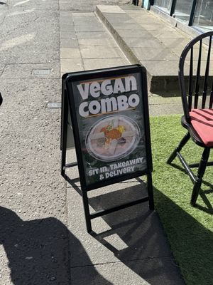 Great to see they promote their vegan combo outside as well!  at Jebana  in Belfast