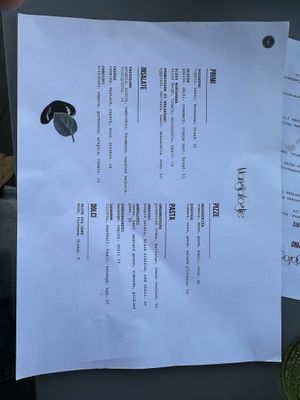 Food menu  at MangiaFoglie  in Long Beach