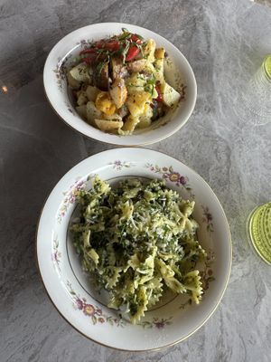 Lunch sides- potato salad and pasta salad (both amazing!!)  at MangiaFoglie  in Long Beach