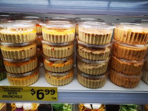 Hummus selection at The Malibu Market in Rockingham
