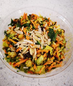 Vegan Broccoli & Chickpea Salad with Tahini Dressing at The Malibu Market in Rockingham