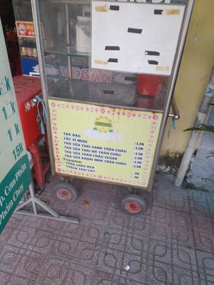 Old faded signage at Chay Vegan in Ho Chi Minh City