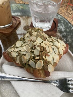 Matcha almond croissantt  at O Plant-based - Thu Duc - Tiệm thuần chay O in Ho Chi Minh City