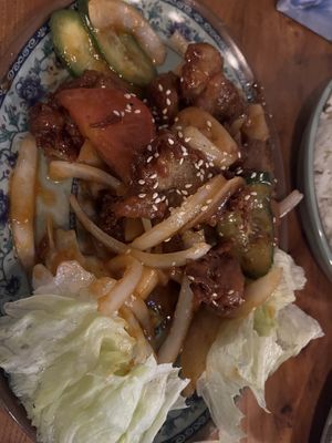 Sweet and sour “meat"  at Malay Malay Haymarket in Haymarket