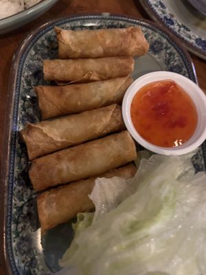Vegetarian spring rolls   at Malay Malay Haymarket in Haymarket