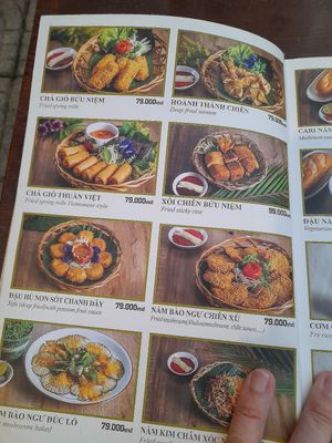 Menu at Bửu Niệm in Ho Chi Minh City
