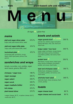  at blek ● coffee and plant based food in Bodrum