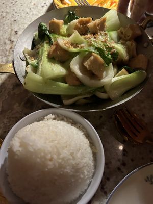 Bok Choi stir fry with tofu  at Laut in New York City