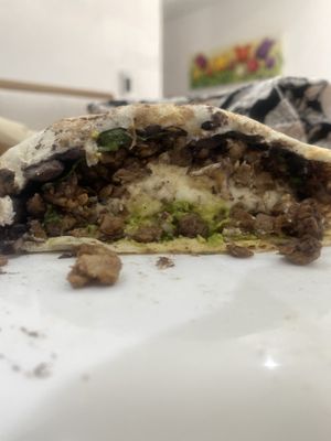 Extreme Close-Up - Lots of Textures Two Meals - Estoy Bien Para El Resto del Día!  at Karma Vegano in Mexico City
