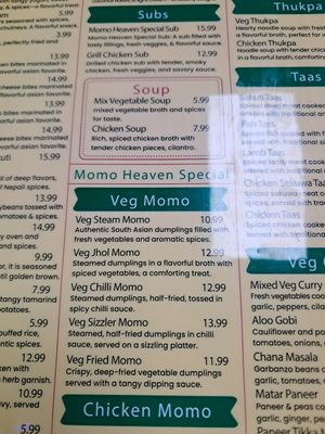 Veg Momos at Momo Heaven in Carlisle