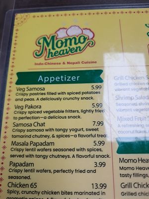 Veg Apps at Momo Heaven in Carlisle