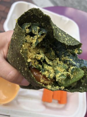 Raw kale wrap  at Raw Juice Bar in Orlando