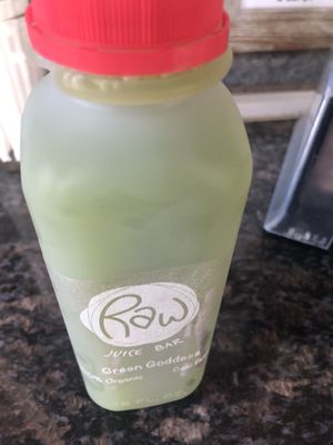 Green goddess - kale apple pineapple   at Raw Juice Bar in Orlando