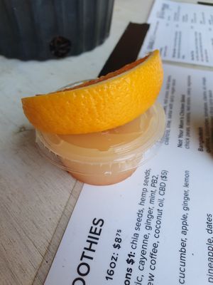 Slimming Cider Shot  at Raw Juice Bar in Orlando