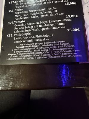 Allergene   at Xich Lo Quan Sushi in Walsrode