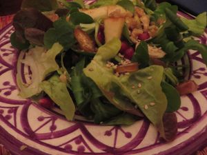 Moroccan salad (ordered with vegan salad sauce) at Al Kasbah in Saarbrucken