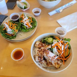 Creamy Coconut Rice Noodles & Lettuce Wraps at Pho Sure in Raleigh