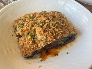 Mousaka - delicious!   at Malum Rex in Astigarraga