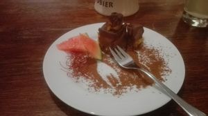 Raw choc+date+nut cake at El Haso in Freiburg