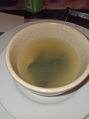 Miso soup at Tanaka Sushi  in Almada