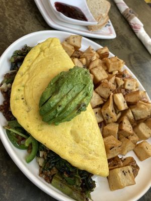 Harvest omelet   at Breakfast Republic in Long Beach