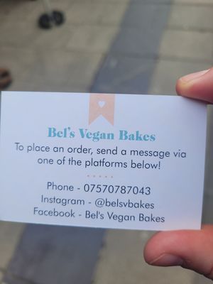 Bel's Vegan Bakes Order Information at Bel's Vegan Bakes - Pop-Up in Bangor