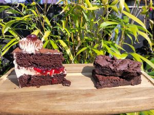 Black Forest Slice and Fudgy Brownies at Bel's Vegan Bakes - Pop-Up in Bangor