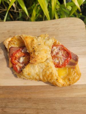 Bacon, Cheese, and Tomato Turnover at Bel's Vegan Bakes - Pop-Up in Bangor