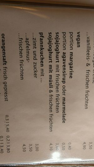 extras and pancakes at Brasil in Freiburg