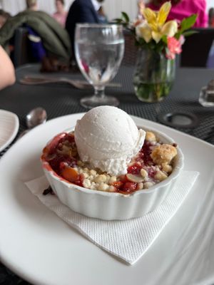 Berry Crumble with Taharka Brothers Vegan Ice Cream at Gertrude's at the BMA in Baltimore