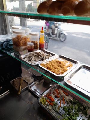 Almost vegan banh mi stall at Bánh mì Chay An Thích (Ngô Quyền) in Ho Chi Minh City