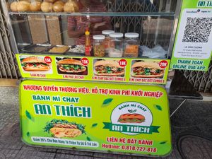 Stall with pictures at Bánh mì Chay An Thích (Ngô Quyền) in Ho Chi Minh City