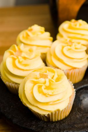 Polenta lemon cupcake! at Leggero in London