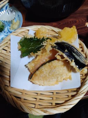 Tempura at Yudofu Takemura in Kyoto