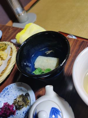Tofu skin at Yudofu Takemura in Kyoto