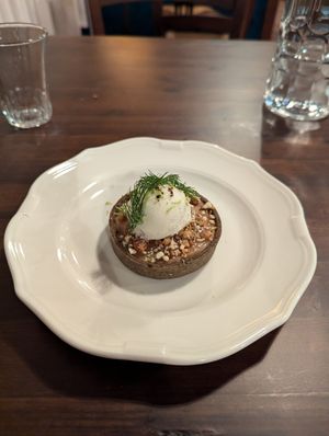 Crostatina Pralinato Gelato Alle Mandorle at Trattoria da Crak  in Padua