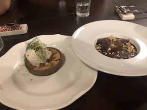 Crostatina e pera  at Trattoria da Crak  in Padua