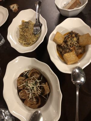 Bigoli, trippa, tortelli  at Trattoria da Crak  in Padua