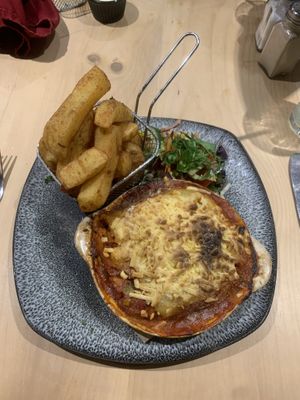 Vegan vegetable lasagne   at Tocketts Mill Country Park in Guisborough