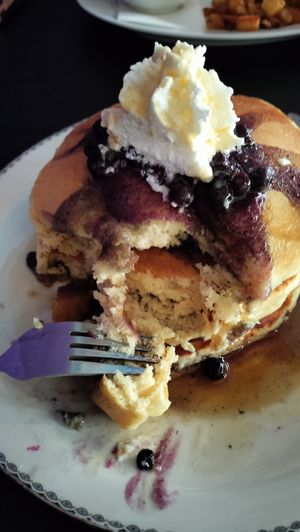 Blueberry pancakes at Mamalicious in Hamburg