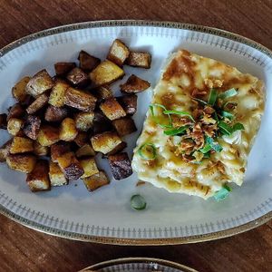 Vegan Mac N Cheese with smoked tofu.  at Mamalicious in Hamburg